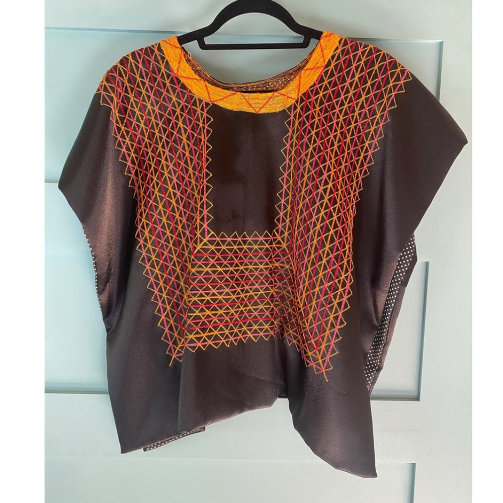 Reversible! One of a kind silk top from Vietnam